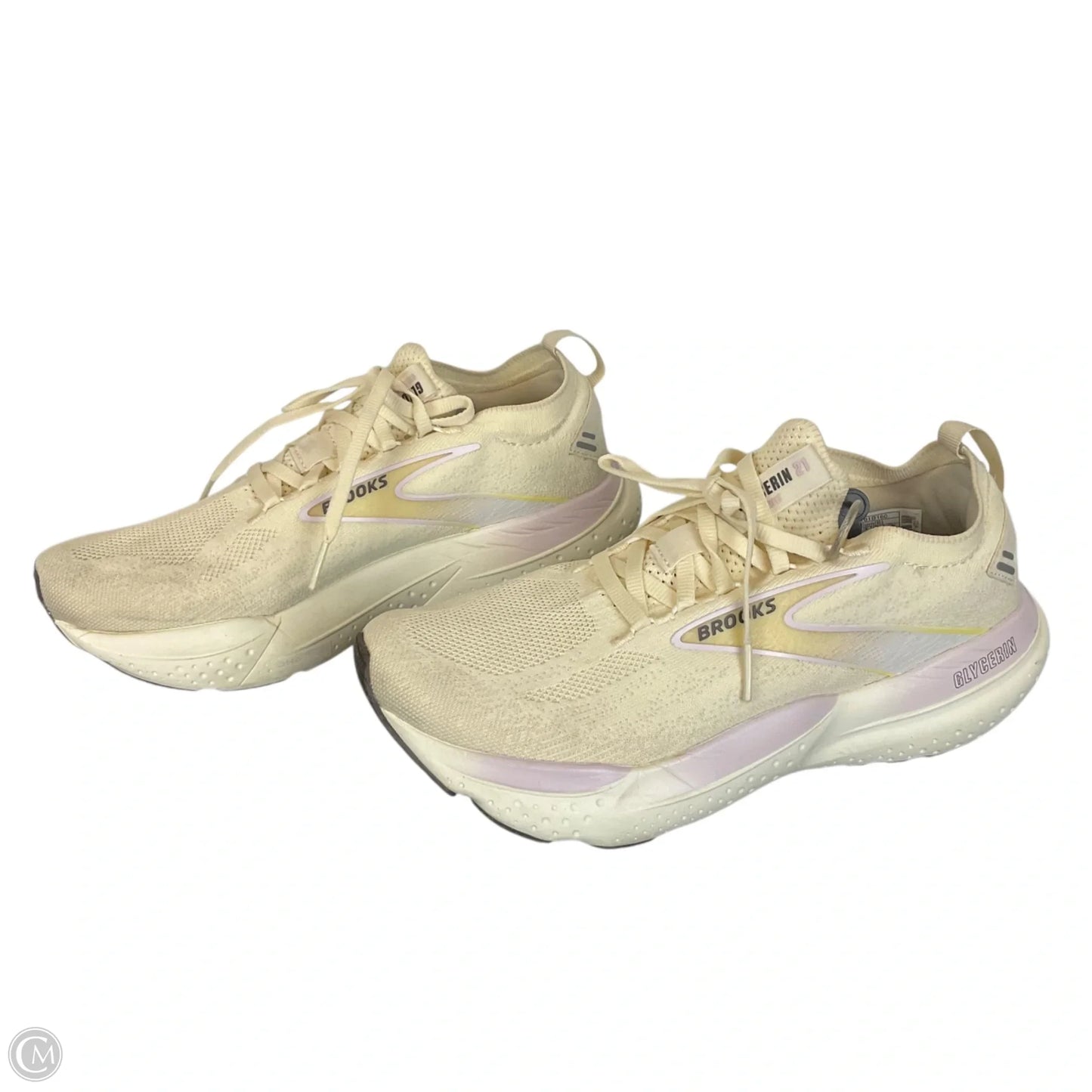 Shoes Athletic By Brooks In Cream & Pink, Size: 8