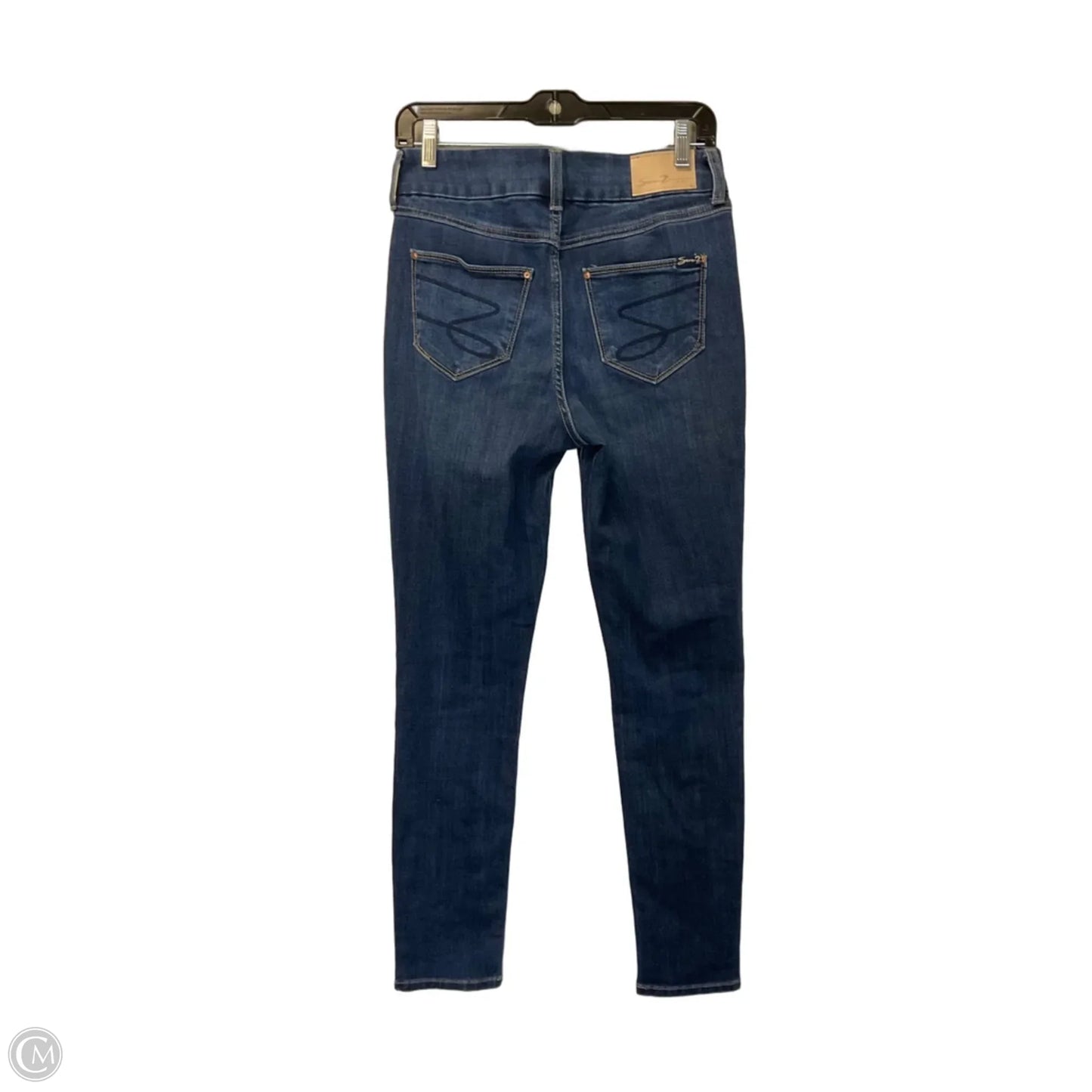 Jeans Straight By Seven 7 In Blue Denim, Size: 4