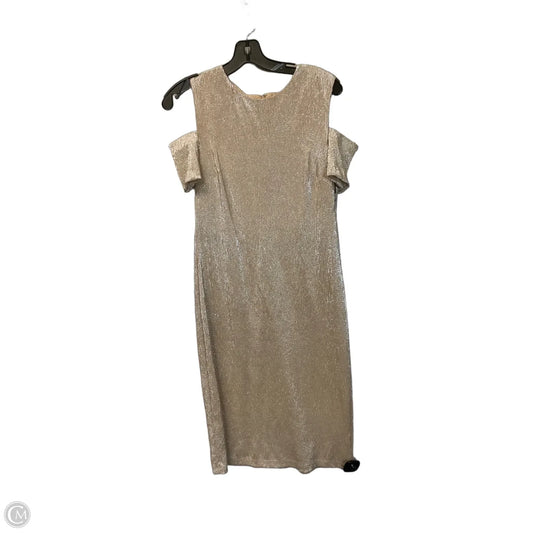 Dress Party Short By Calvin Klein In Gold, Size: 4