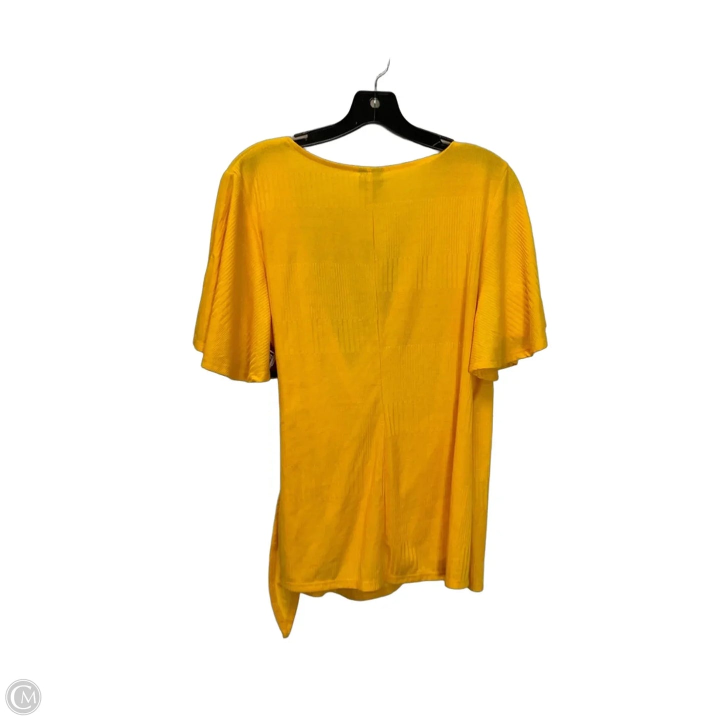 Top Short Sleeve By Worthington In Yellow, Size: L