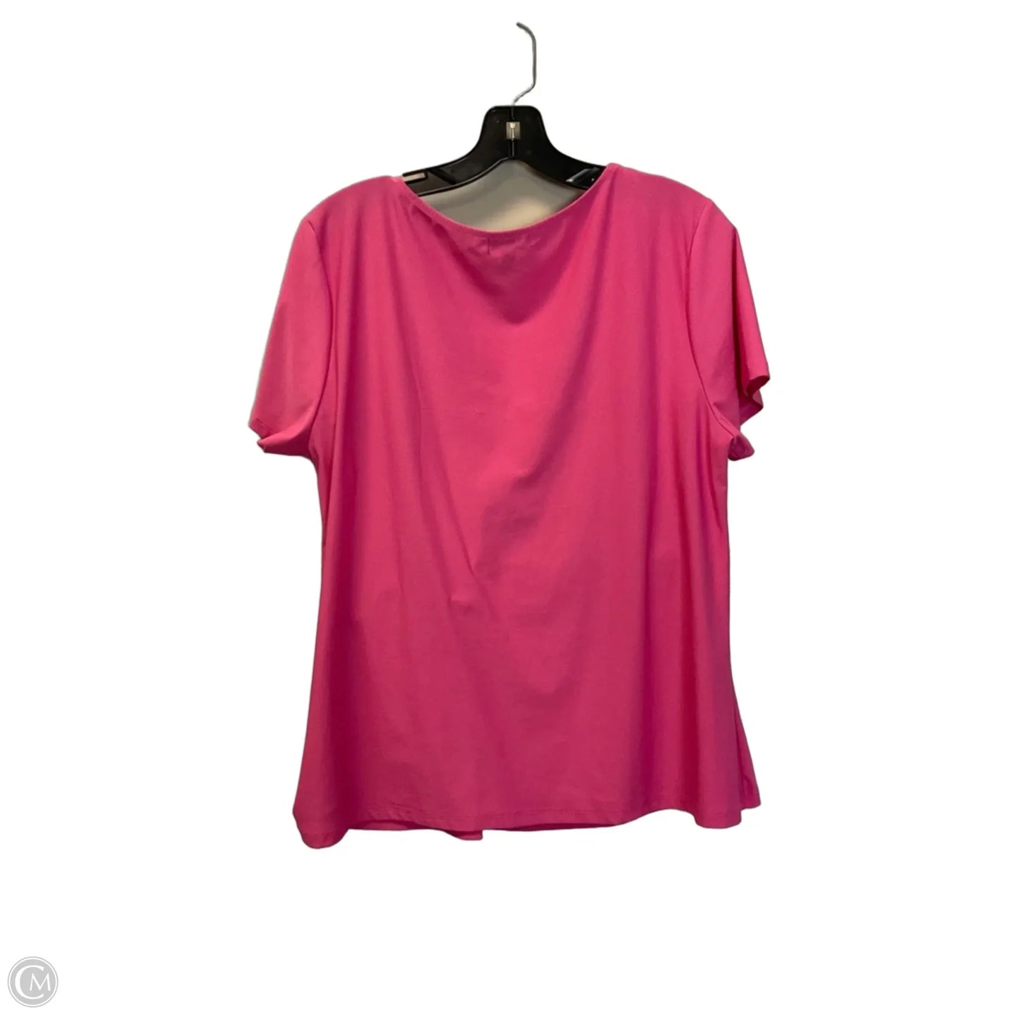Top Short Sleeve By Auw In Pink, Size: Xl