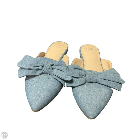 Shoes Flats By Crown And Ivy In Blue Denim, Size: 9