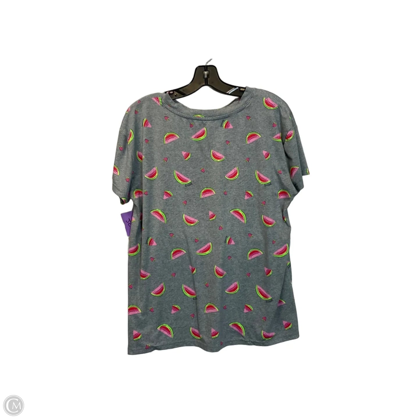 Top Short Sleeve By Joyspun In Grey, Size: M
