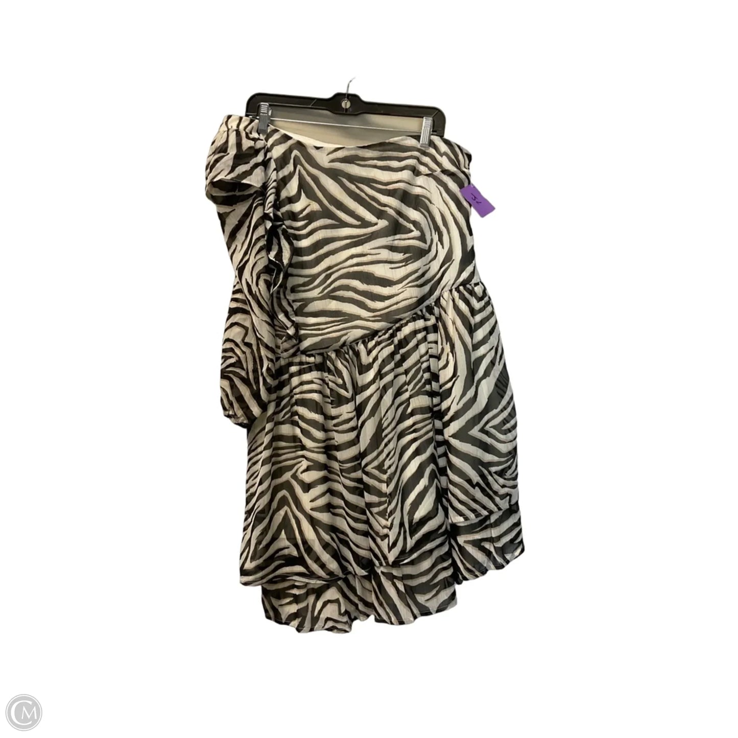 Dress Casual Short By Rachel Zoe In Black & Tan, Size: L