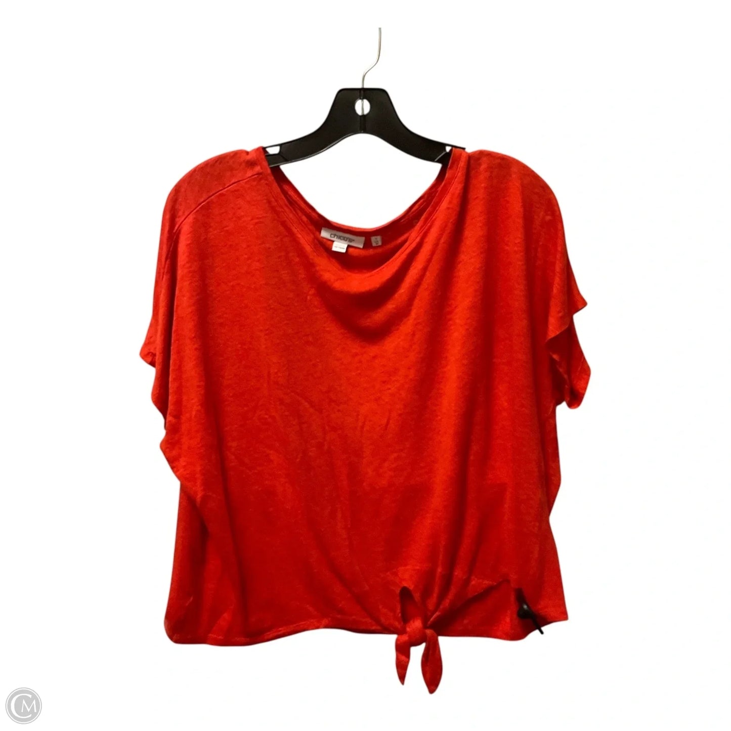 Top Short Sleeve By Chicos In Red, Size: M