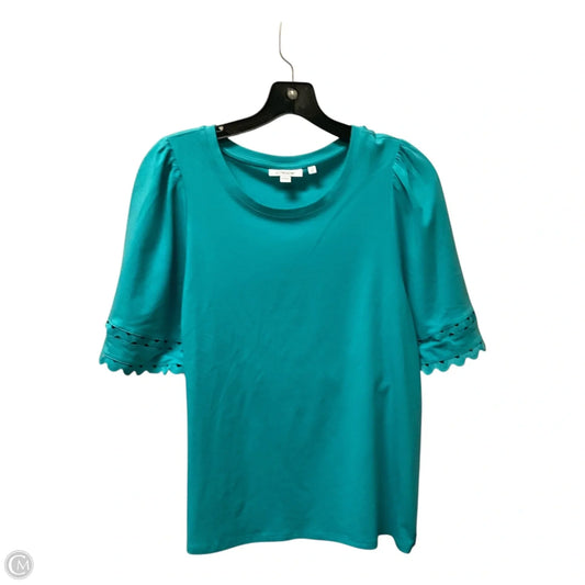 Top Short Sleeve By Chicos In Teal, Size: M