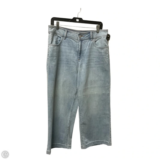 Jeans Cropped By Chicos In Blue Denim, Size: 12