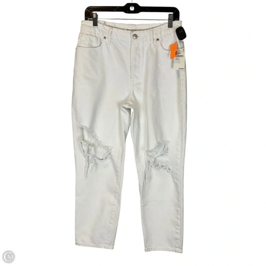 Jeans Straight By Good American In White Denim, Size: 6