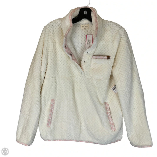 Jacket Fleece By Simply Southern In Cream, Size: S