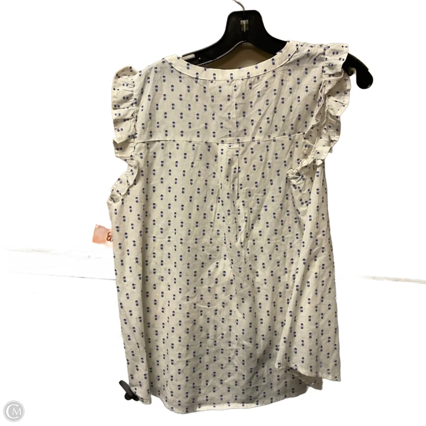 Top Sleeveless Basic By Mine In Blue & White, Size: L