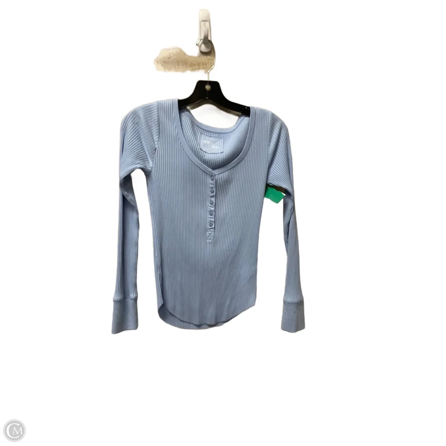 Top Long Sleeve Basic By Aerie In Blue, Size: S