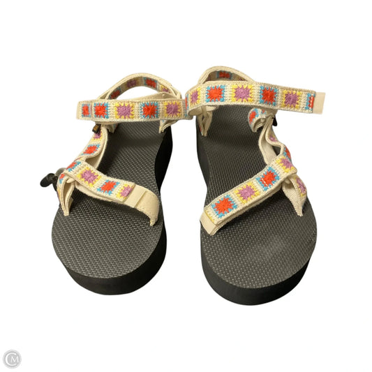 Sandals Heels Platform By Teva In Black, Size: 10