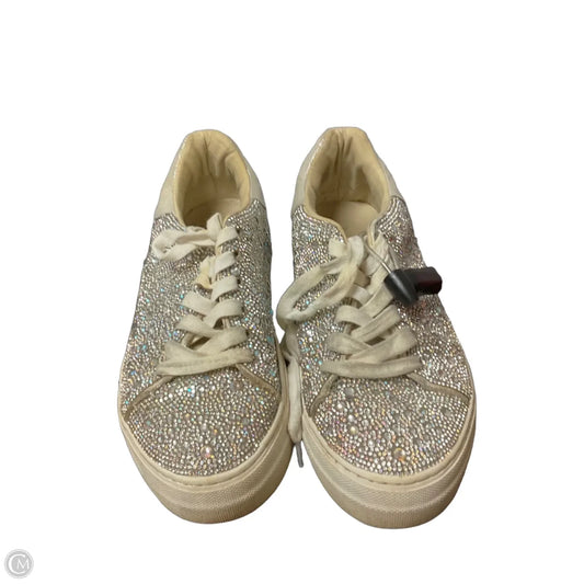 Shoes Sneakers By Betsey Johnson In Silver, Size: 8.5