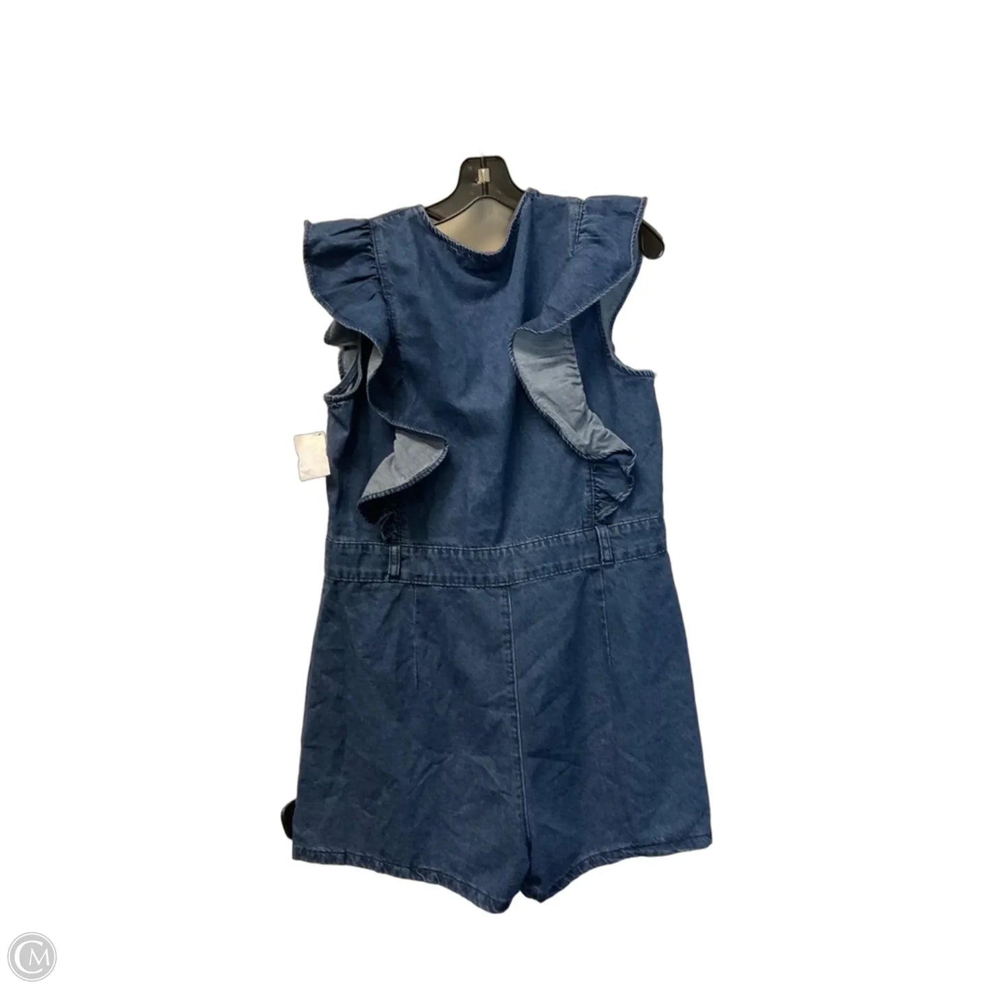 Romper By Almost Pink In Blue Denim, Size: M
