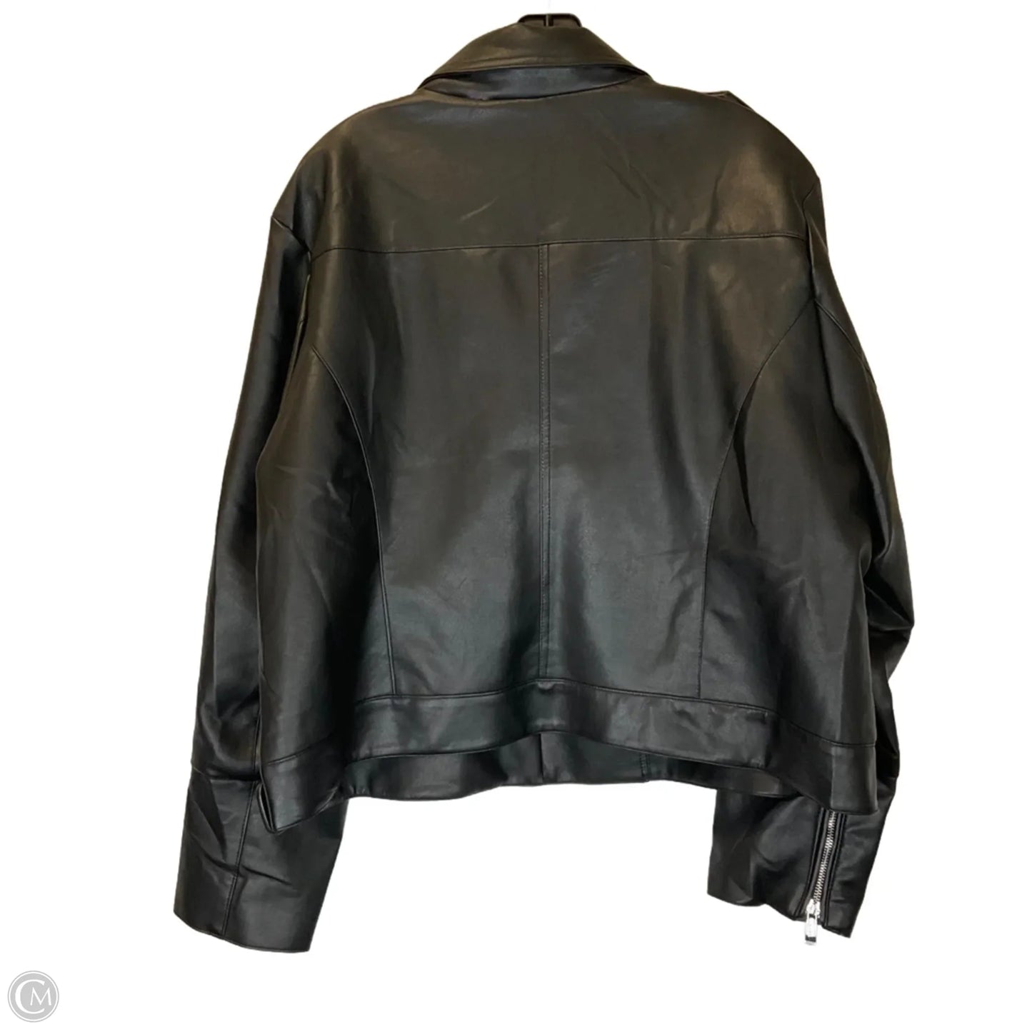 Jacket Moto By Nicole Miller In Black, Size: 2x