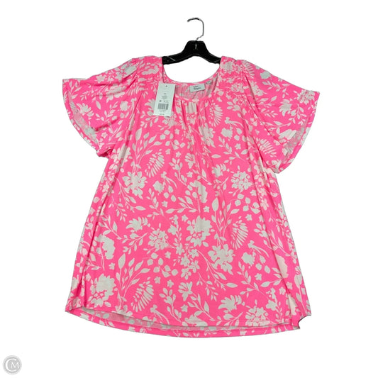 Top Short Sleeve Basic By Kim Rogers In Pink, Size: Xl