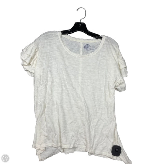 Top Short Sleeve Basic By Pilcro In Cream, Size: S