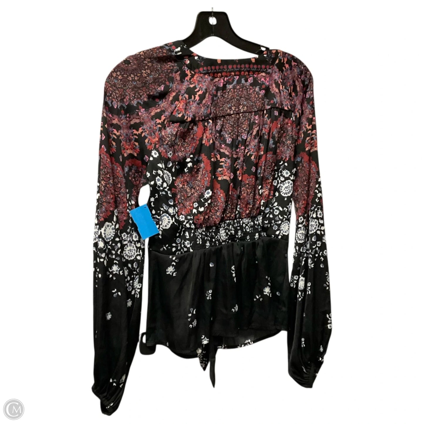 Top Long Sleeve By Free People In Black & Red, Size: S