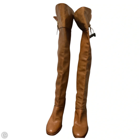 Boots Knee Heels By Via Spiga In Brown, Size: 8.5