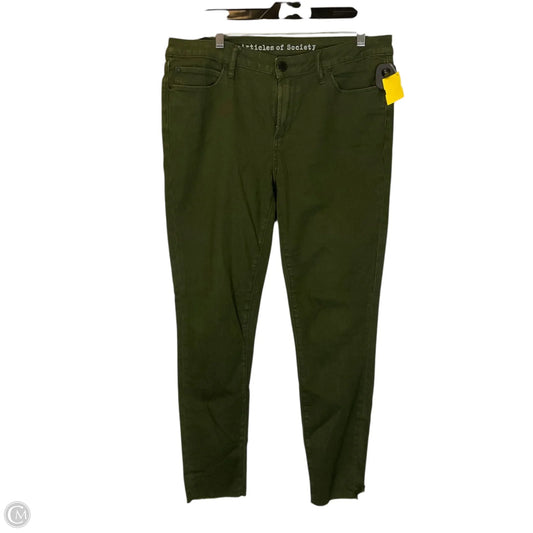 Jeans Skinny By Articles Of Society In Green, Size: 14