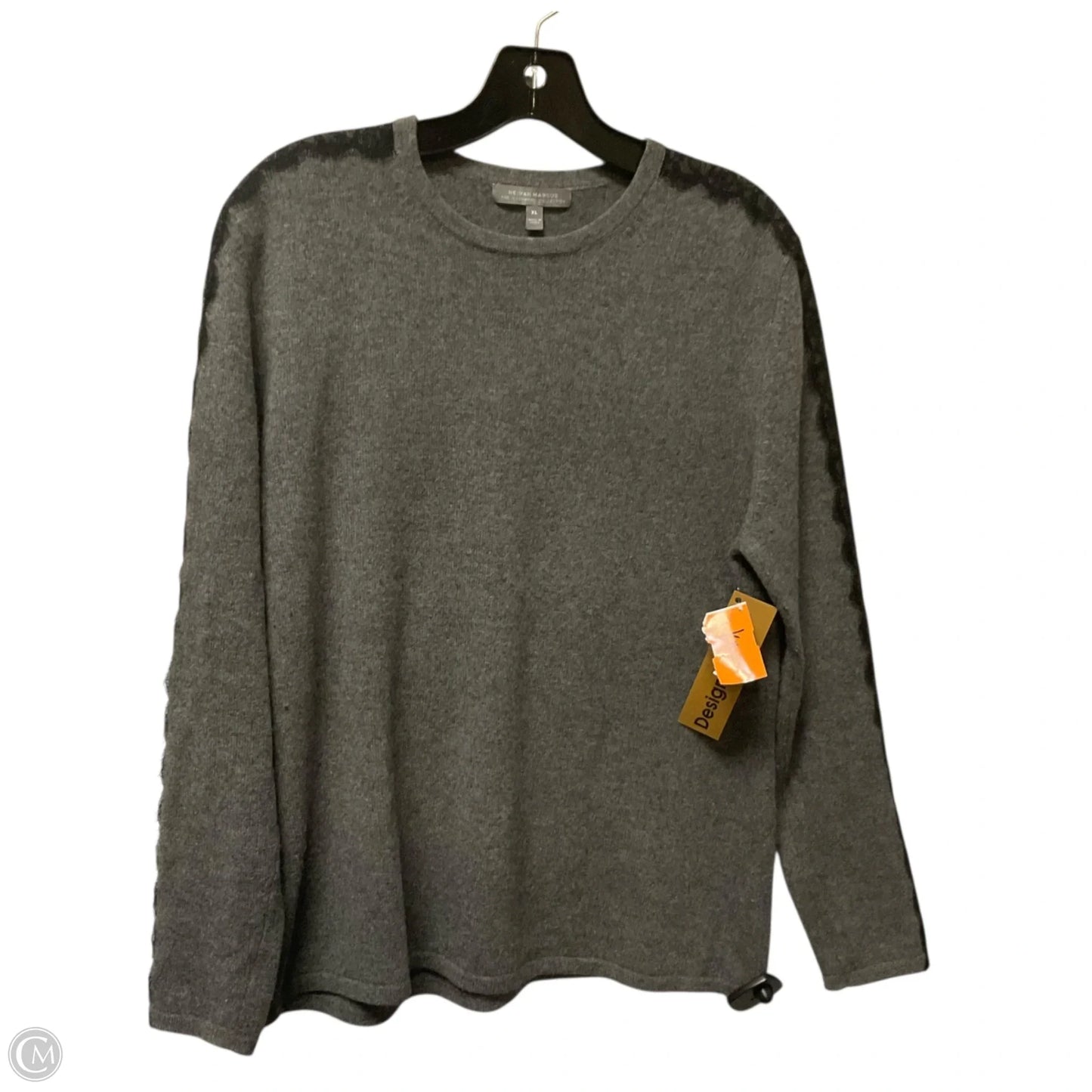 Top Long Sleeve Designer By Neiman Marcus In Grey, Size: Xl