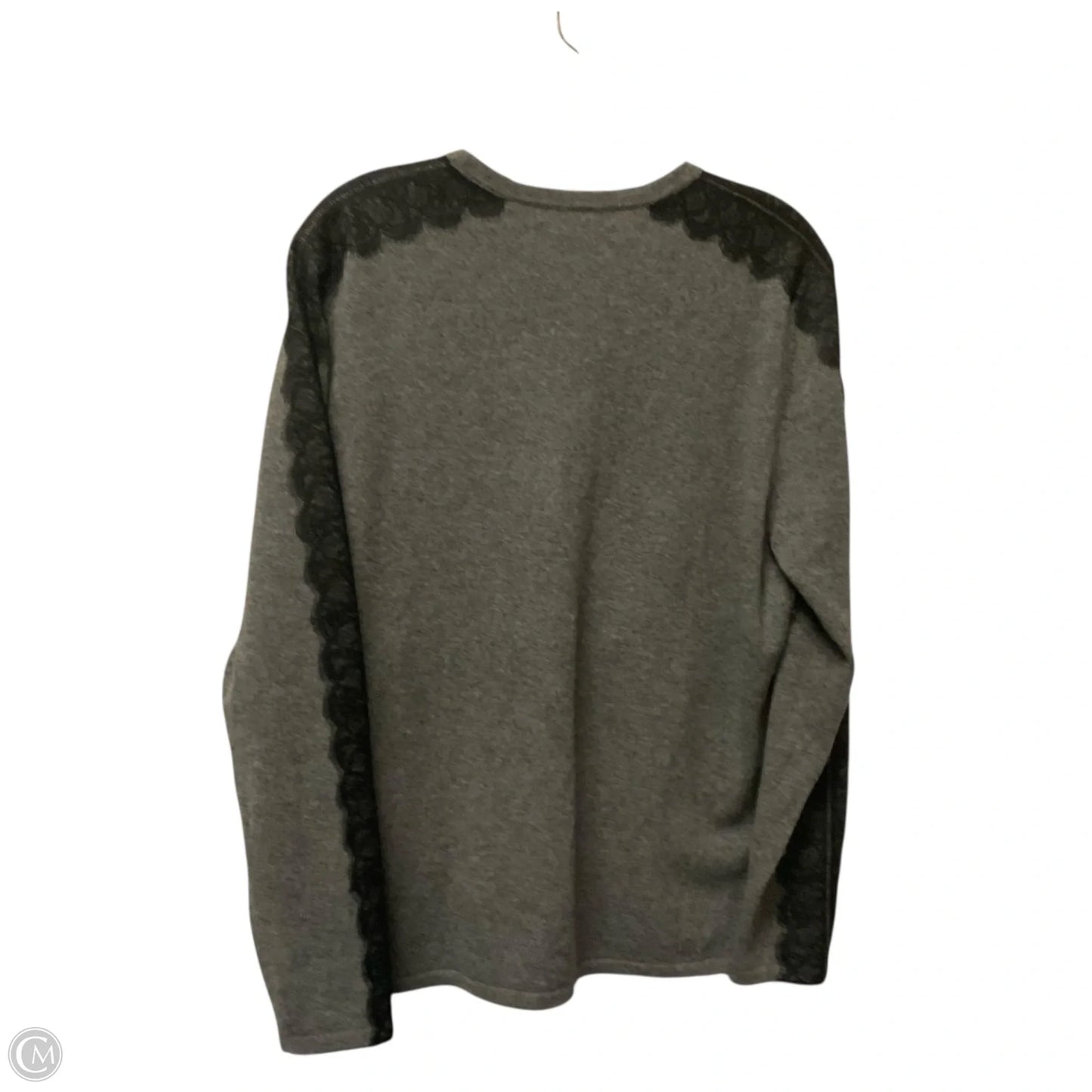 Top Long Sleeve Designer By Neiman Marcus In Grey, Size: Xl