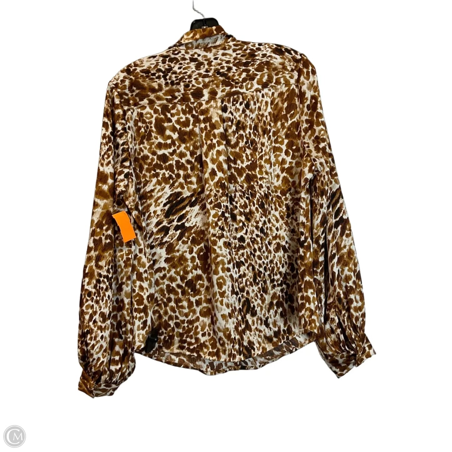 Top Long Sleeve Basic By Rafaella In Animal Print, Size: M