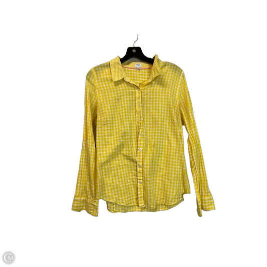 Top Long Sleeve Basic By Crown And Ivy In Yellow, Size: M