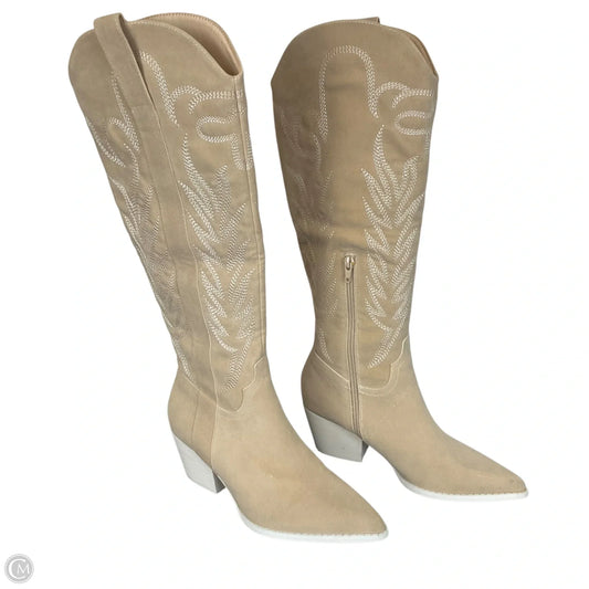 Boots Knee Heels By Oasis Society In Tan, Size: 7.5