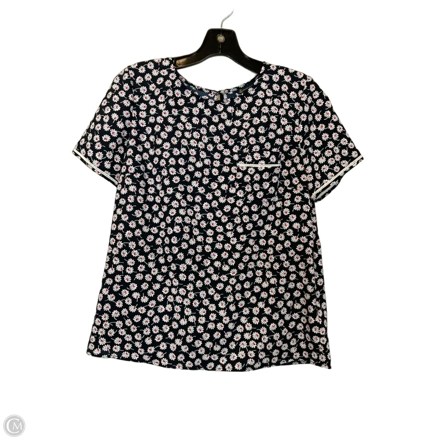 Top Short Sleeve By Brooks Brothers In Floral Print, Size: 6