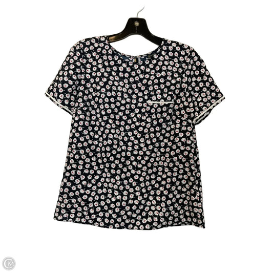 Top Short Sleeve By Brooks Brothers In Floral Print, Size: 6
