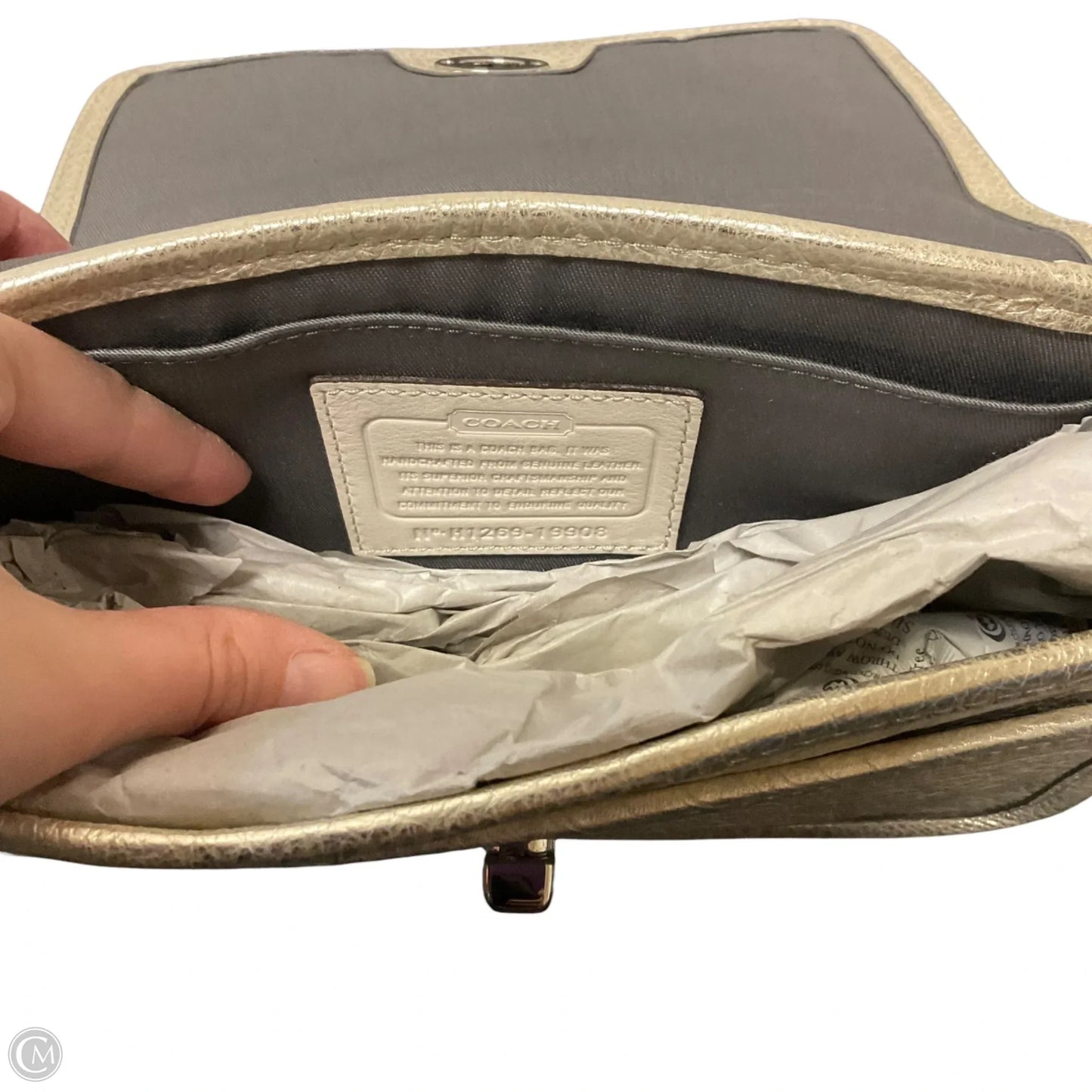 Crossbody Designer By Coach, Size: Small