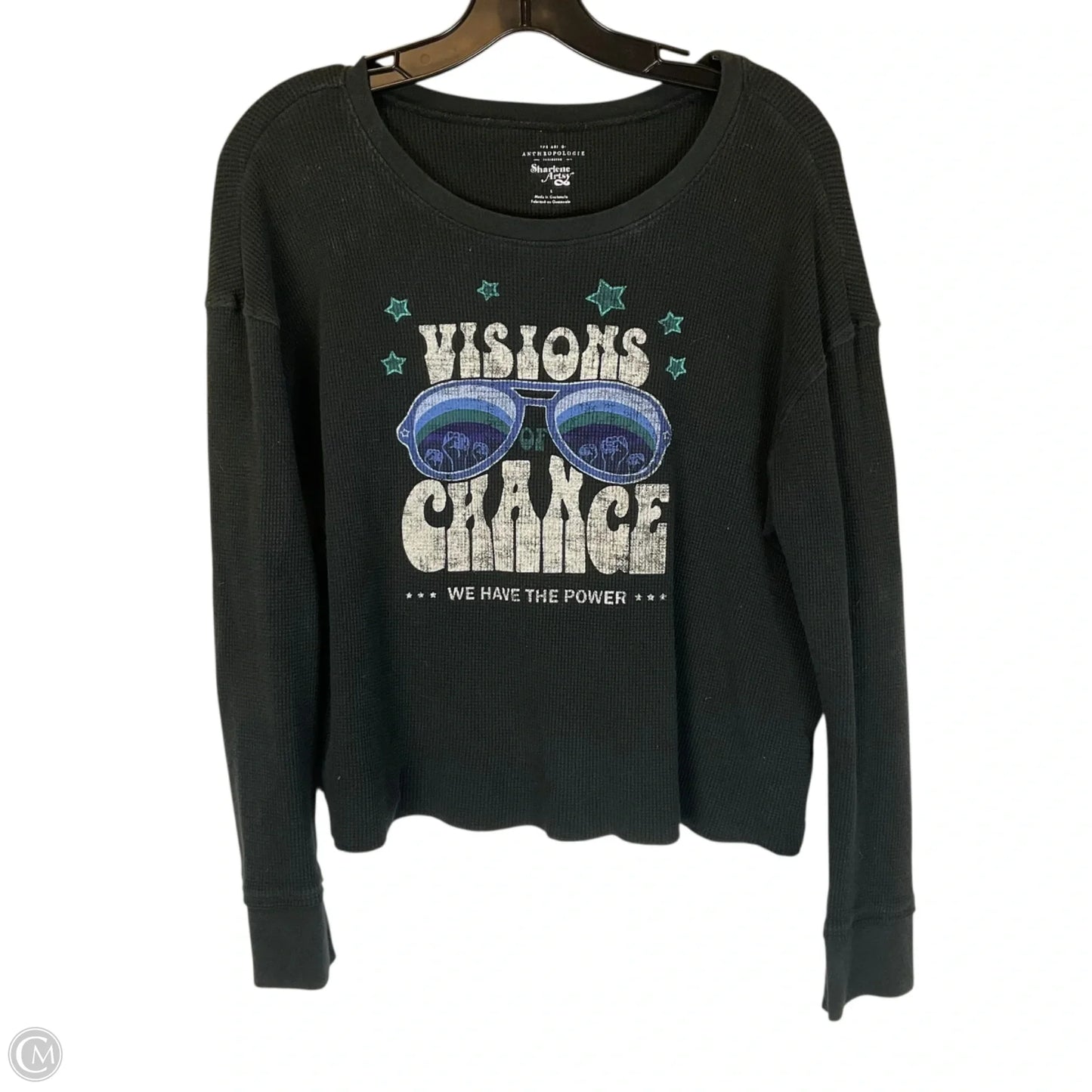 Top Long Sleeve By Anthropologie In Black, Size: S