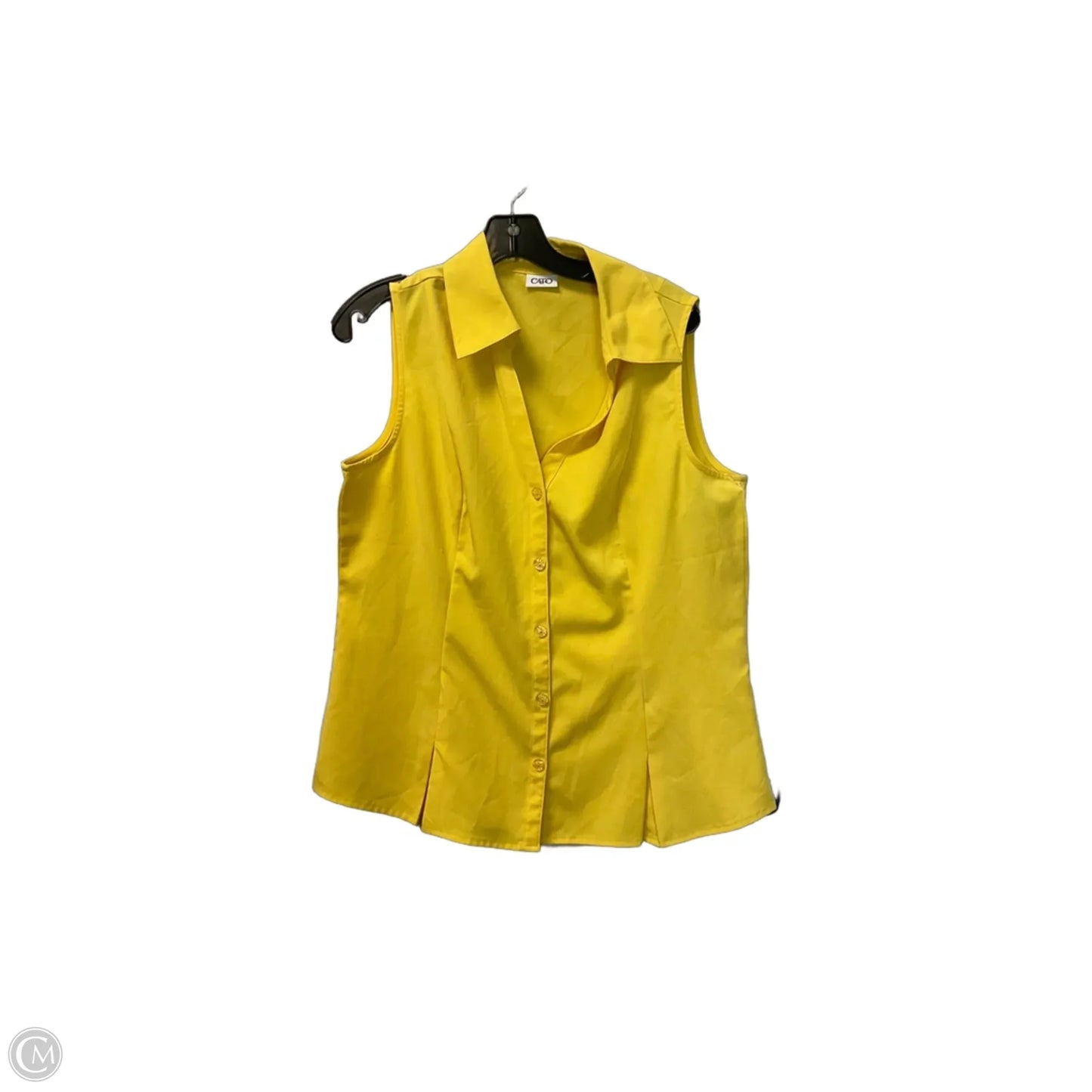 Top Sleeveless Basic By Cato In Yellow, Size: L