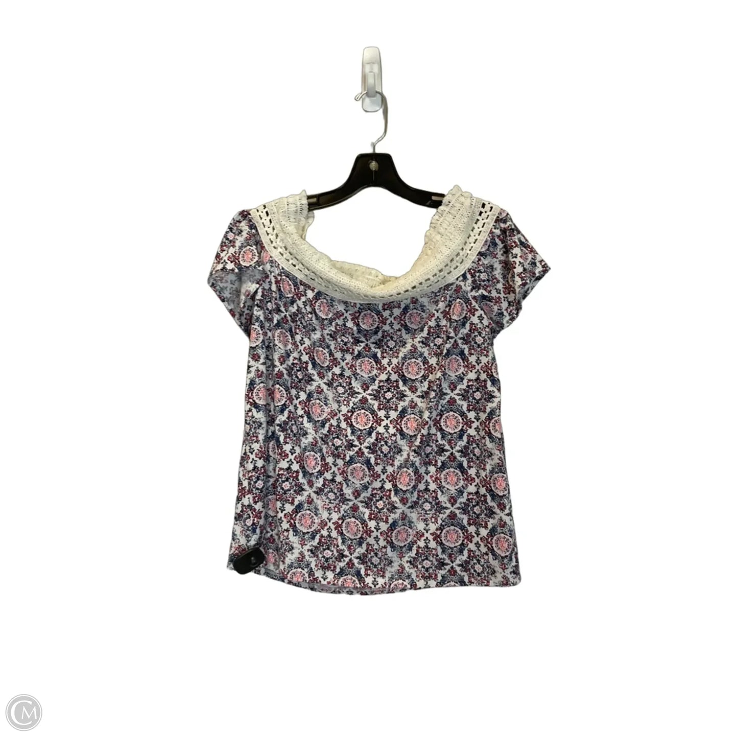 Top Short Sleeve By New Directions In Floral Print, Size: L