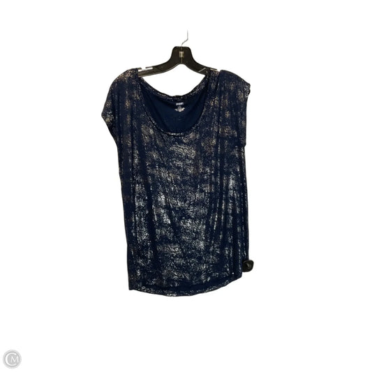 Top Short Sleeve Basic By Jennifer Lopez In Blue, Size: M