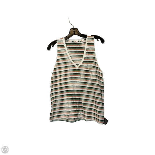 Top Sleeveless Basic By Madewell In Striped Pattern, Size: M