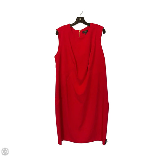 Dress Work By Donna Karan In Red, Size: 14