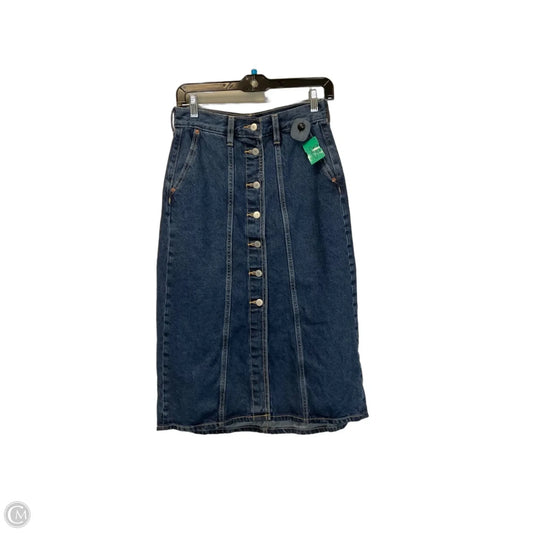 Skirt Midi By Cato In Blue Denim, Size: 12