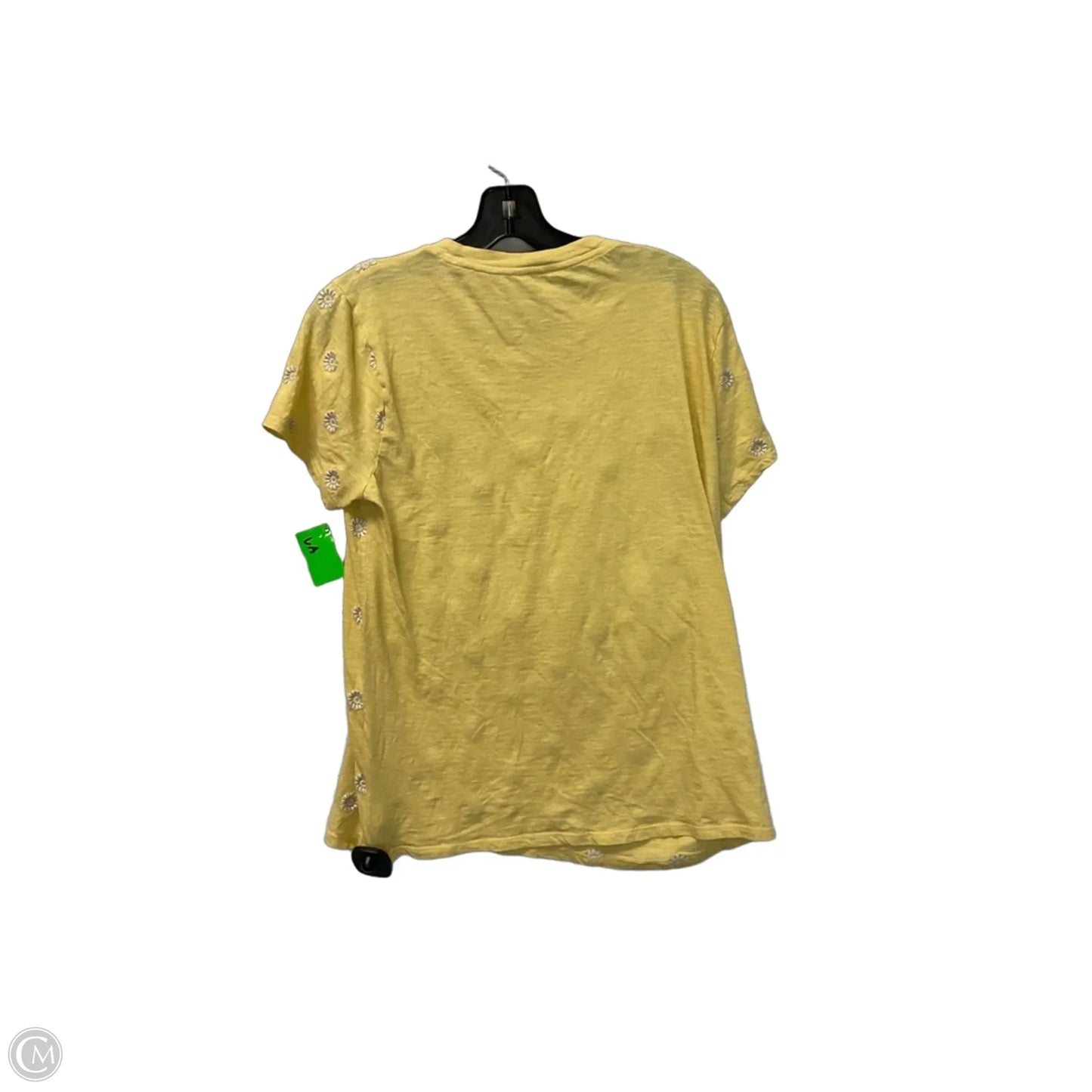Top Short Sleeve Basic By Lucky Brand In Yellow, Size: M
