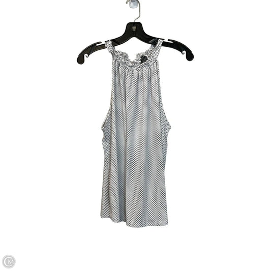 Top Sleeveless By Adrianna Papell In Black & White, Size: M