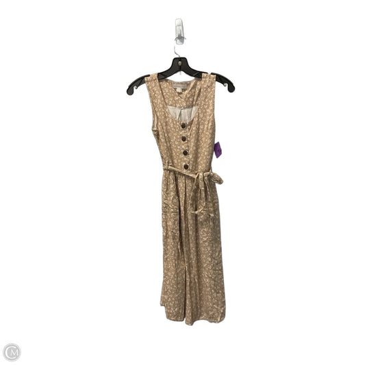 Dress Casual Midi By Monteau In Tan, Size: M