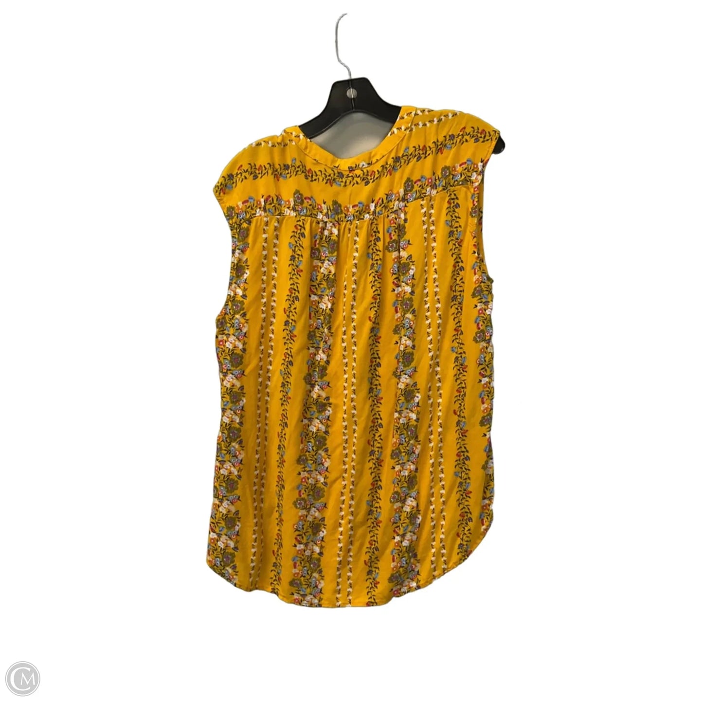 Top Sleeveless By Old Navy In Yellow, Size: L