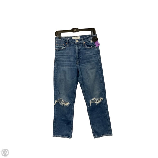 Jeans Straight By Mother In Blue Denim, Size: 6