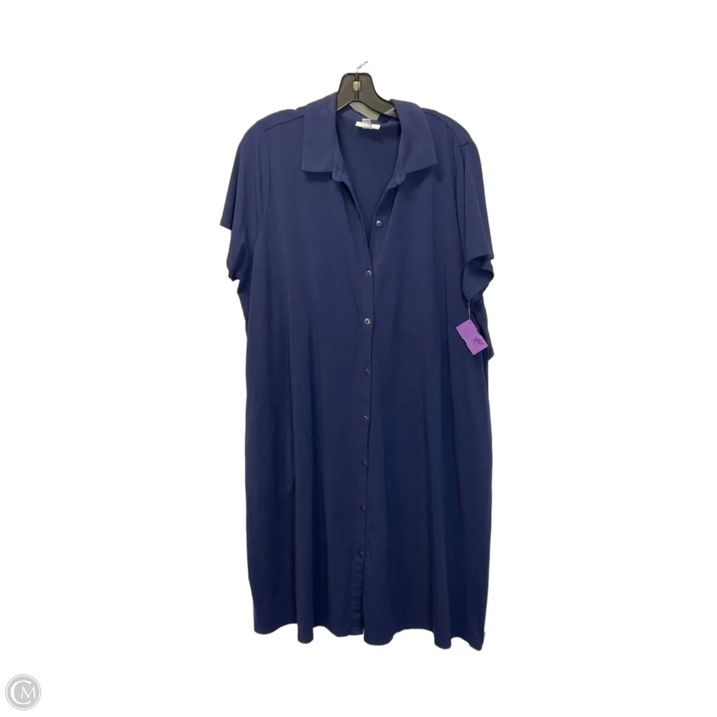 Dress Casual Midi By J. Jill In Blue, Size: 2x