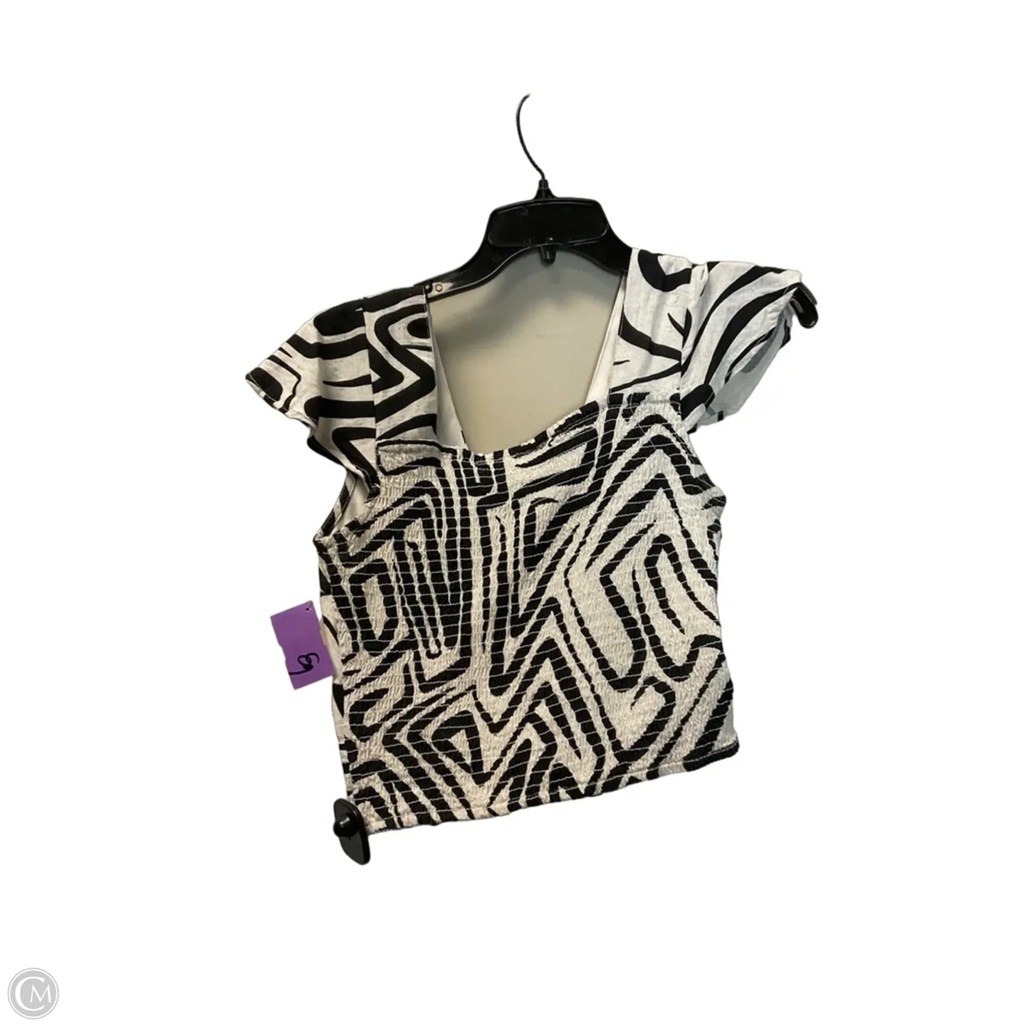 Top Sleeveless By Clothes Mentor In Black & Cream, Size: M
