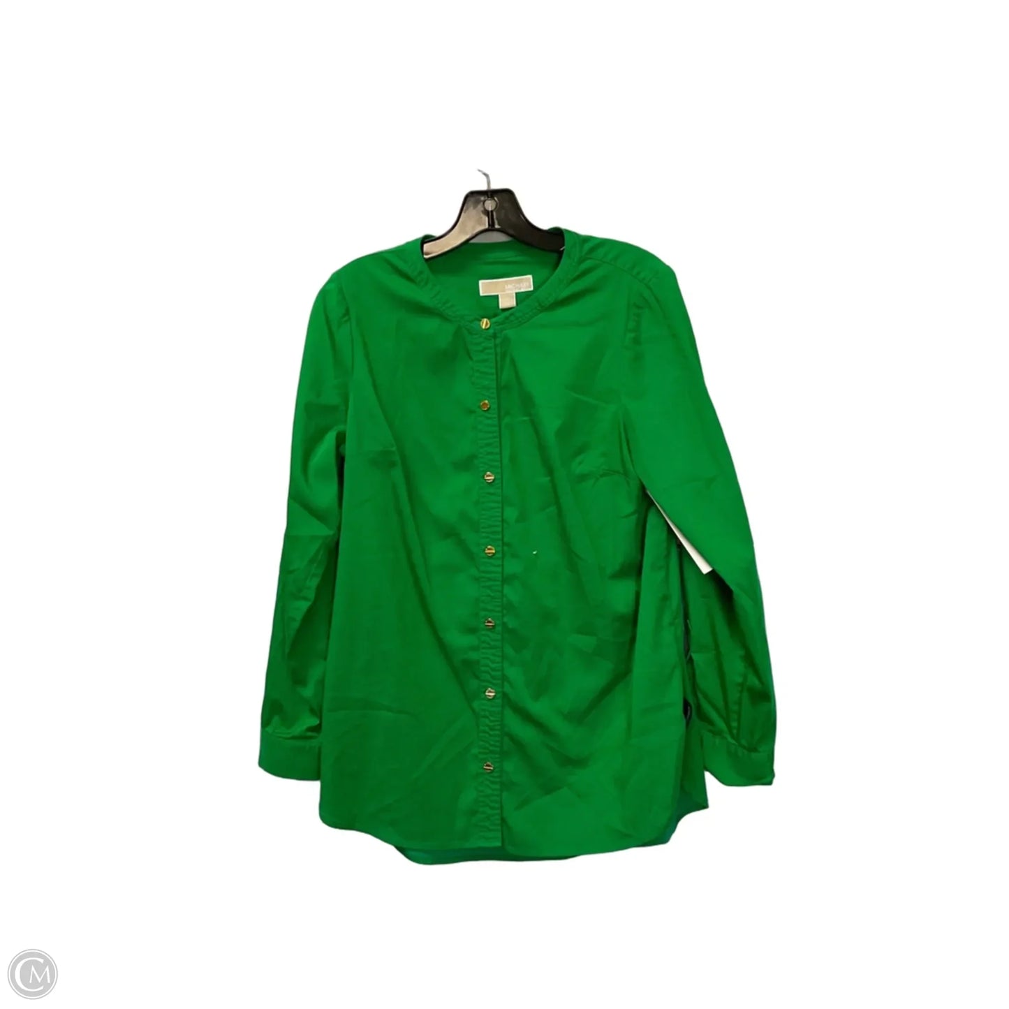 Top Long Sleeve By Michael By Michael Kors In Green, Size: M
