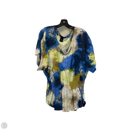Top Short Sleeve By Calvin Klein In Multi-colored, Size: L
