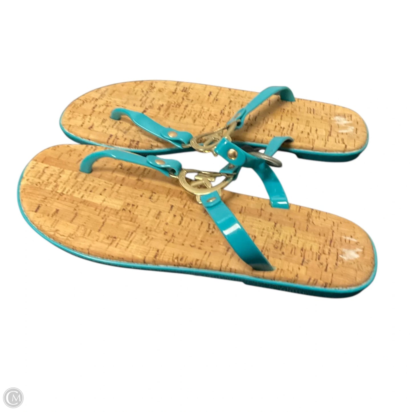 Sandals Designer By Michael Kors In Blue & Brown, Size: 7