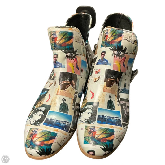 Boots Ankle Flats By Clothes Mentor In Multi-colored, Size: 8.5